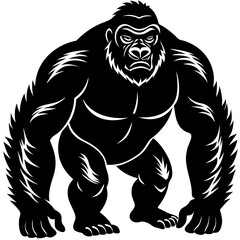 black gorilla silhouette 