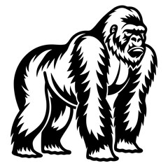 black gorilla silhouette 