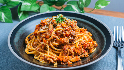ミートソースパスタ