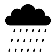 Rain  Vector Glyph Icon Design