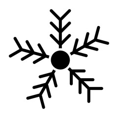 Snowflake  Vector Glyph Icon Design