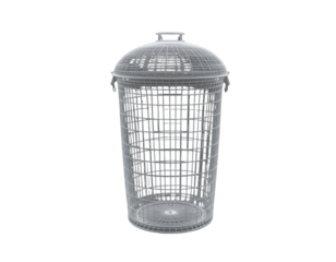 Laundry Basket Wireframe Illustration on Transparent Background
