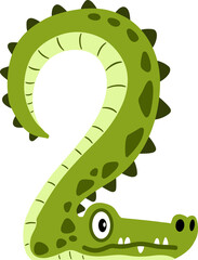 Crocodile Cartoon Number 2 Illustration