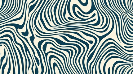 Abstract navy blue and beige swirling wave pattern.