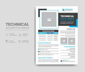Technical Data Sheet Flyer Template Design