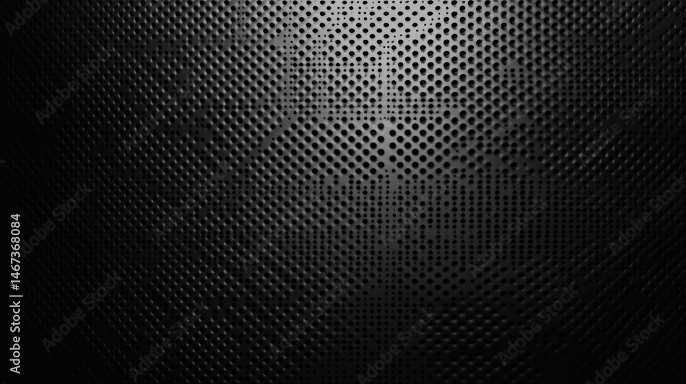 Aufkleber abstract dark gray textured background with dotted pattern and spotlight.