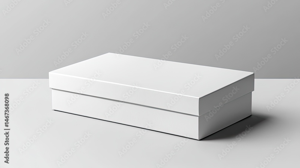 Poster for branding and design purposes, a realistic rectangular box mockup isolated on a transparent backg