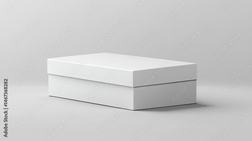 Poster realistic rectangular box mockup isolated on a clear backdrop for branding and design
