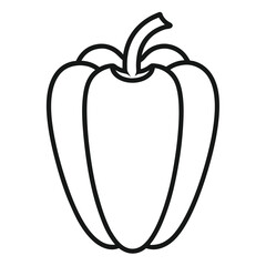Capsicum outline vector icon on white background
