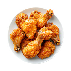 Crispy Fried Chicken Drumsticks Delicious Recipe  Food Photography against transparent background