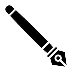 Fountain Pen  Vector Glyph Icon Design