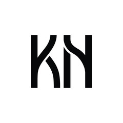 KN monogram logo design letter text name symbol monochrome logotype alphabet character simple logo