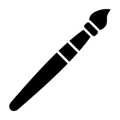 Paint Brush  Vector Glyph Icon Design