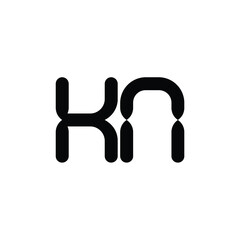 KN monogram logo design letter text name symbol monochrome logotype alphabet character simple logo