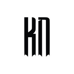 KN monogram logo design letter text name symbol monochrome logotype alphabet character simple logo