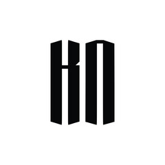 KN monogram logo design letter text name symbol monochrome logotype alphabet character simple logo