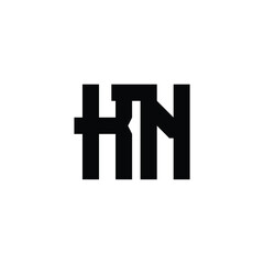 KN monogram logo design letter text name symbol monochrome logotype alphabet character simple logo