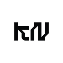 KN monogram logo design letter text name symbol monochrome logotype alphabet character simple logo
