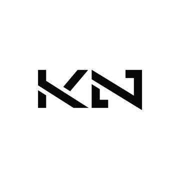 KN monogram logo design letter text name symbol monochrome logotype alphabet character simple logo