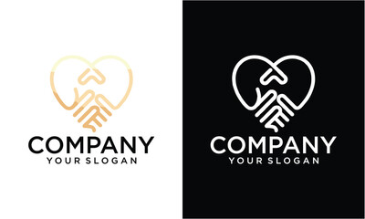 Creative hands with heart icon