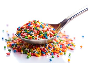 spoonful of colorful sprinkles