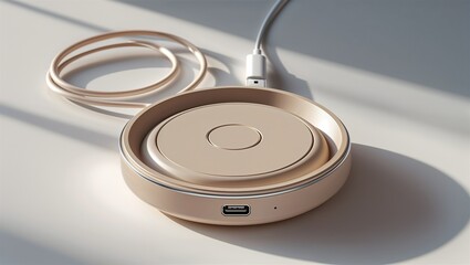 Photorealistic image of a usb airtight dome lamp on a white background