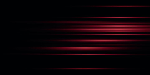 Speed lines light effect, glowing magic rays, abstract neon lines. Police or car lights in motion concept. Vector illustration.