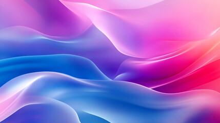 Fototapeta premium Soft pastel gradient background with smooth flowing waves in vibrant hues of pink, purple, and blue creating a serene atmosphere