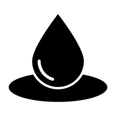 Fototapeta premium Water Drop Vector Glyph Icon Design