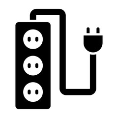 Power Strip  Vector Glyph Icon Design