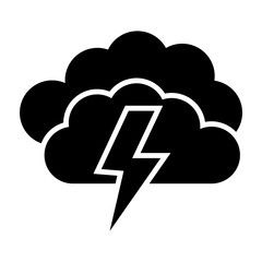 Thunder  Vector Glyph Icon Design