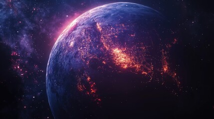A satellite view of Earth at night, highlighting the eastern United States and parts of Central America and the Caribbean.