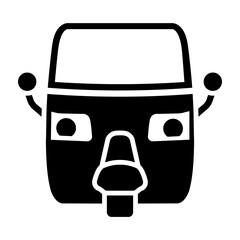 Rickshaw  Vector Glyph Icon Design