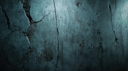 Fototapeta premium Exploration of raw concrete wall texture exhibiting intricate cracks and stains reflecting an industrial aesthetic in an ultra-realistic ambiance