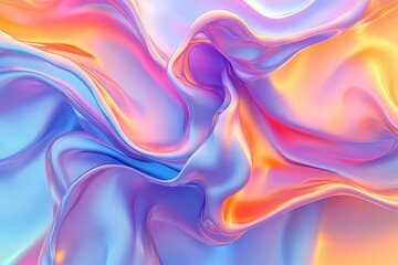 Obraz premium Colorful Abstract Wave Texture in Soft Pastel Hues and Flowing Form