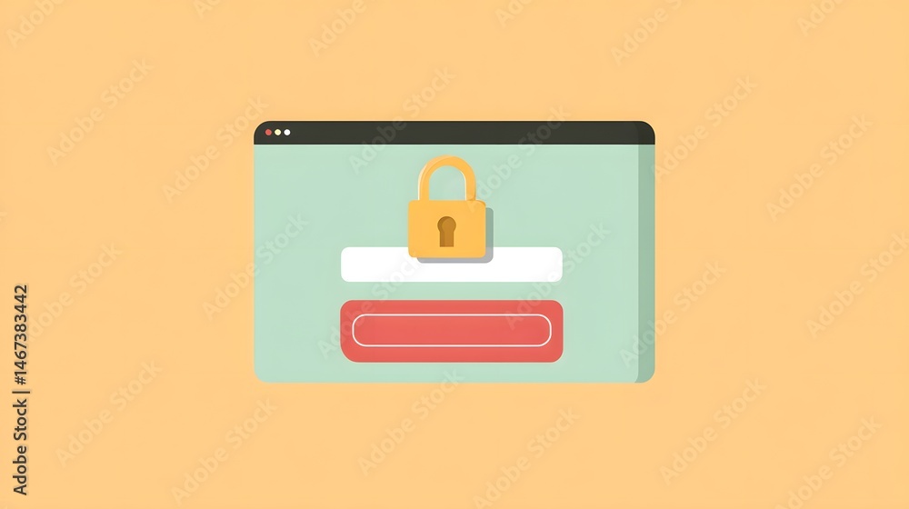 Poster digital illustration concept depicting internet security risks and cybercrime warnings for users nav
