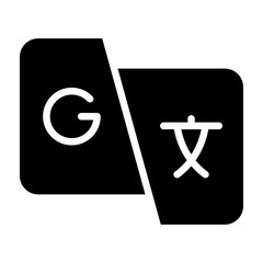 G Translate  Vector Glyph Icon Design