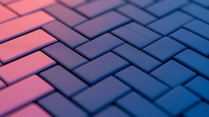 Abstract herringbone tile pattern with a color gradient. A creative and modern design for wallpaper or background. Ideal for presentations or design projects.