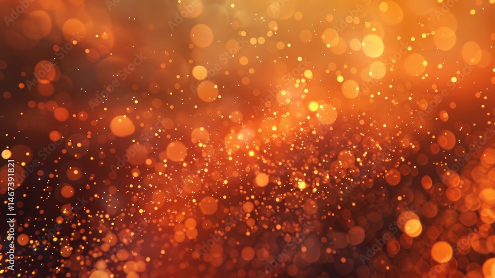 Aufkleber the abstract picture about warm tone colorful particle lighting lights creating a blurred and festiv