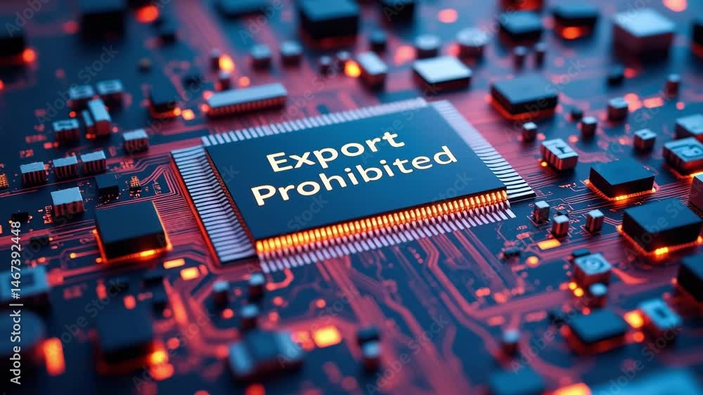 Poster a close-up view of a circuit board featuring a chip marked 