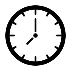 Clock  Vector Glyph Icon Design