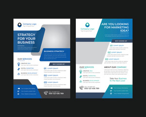 Modern Business Strategy & Marketing Flyer Templates – Corporate Promotion & Service Highlights Corporate business flyer design and digital marketing agency flyer

