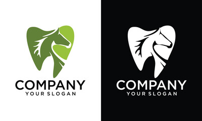 Creative dental horse logo
