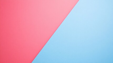 Minimalist split background featuring pastel pink and light blue hues