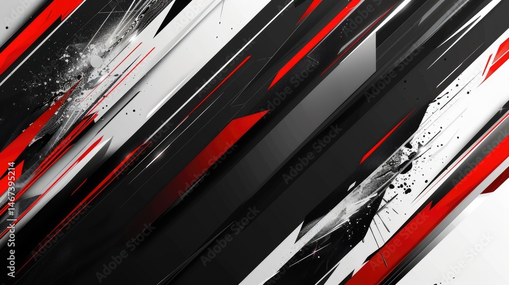Poster abstract red, black color wave express, emphasize energetic splashed line. seamless texture of vivid