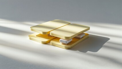 Photorealistic image of a set of sticky tabs on a white background