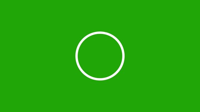 Computer loading soft icon, Circle Loading Animation Green Screen 4K, Rippling circles on transparent green screen