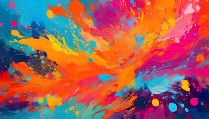 Abstract summer Festival Face Paint Splash background