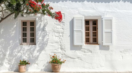 Traditional white house with shutters stock photo --ar 16:9 --raw --v 6 Job ID: 82d6f981-8197-42fc-a950-0011791ae863