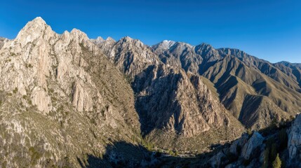 mountain landscape with blue sky and clouds
